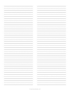 1/2 Handwriting Paper (2 Column)
