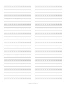 1/3 Handwriting Paper (2 Column)