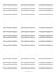1/3 Handwriting Paper (3 Column)