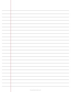 1 cm Lined Paper - Double Margin