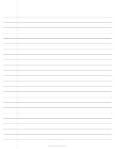 1 cm Lined Paper - Side Margin