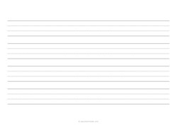 1 Handwriting Paper - 4 Lines - Dashed - (A4)