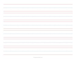 1 Handwriting Paper - Red Blue