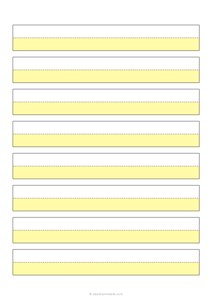 1 Highlighted Lined Block - 3 Lines - (A4)