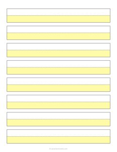 1 Highlighted Lined Block - 3 Lines