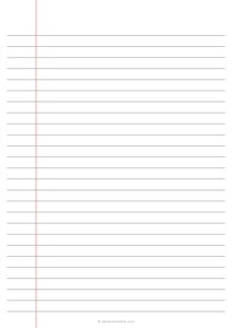 1 cm Lined Paper - Double Margin - A4