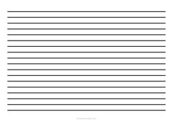 1 cm Low Vision Dark Lined Paper (A4) - Landscape