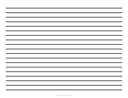 1 cm Low Vision Dark Lined Paper - Landscape