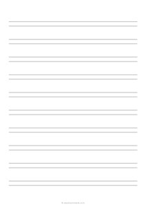 3/4 Double Lined Paper (A4)