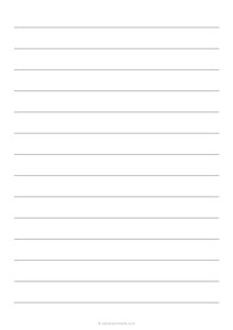 3/4 Lined Paper (A4)