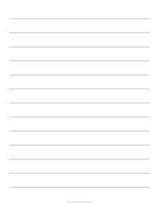 3/4 Lined Paper