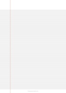3 mm Lined Paper - Double Margin - A4