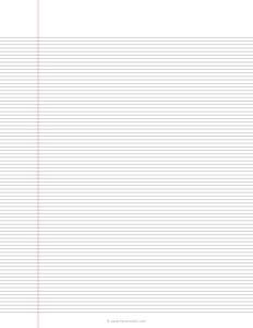 3 mm Lined Paper - Double Margin