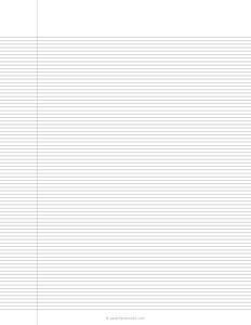 3 mm Lined Paper - Side Margin