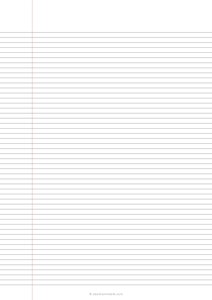 5 mm Lined Paper - Side Margin - A4