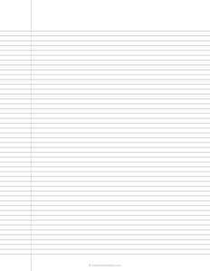 5 mm Lined Paper - Side Margin
