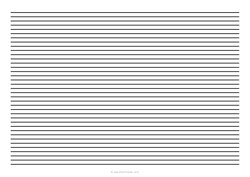5 mm Low Vision Dark Lined Paper (A4) - Landscape