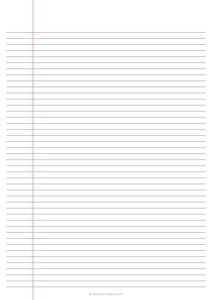 6 mm Lined Paper - Double Margin - A4