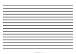 6 mm Low Vision Dark Lined Paper (A4) - Landscape