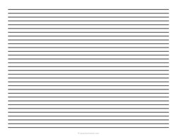 6 mm Low Vision Dark Lined Paper - Landscape