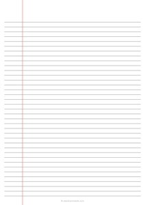7 mm Lined Paper - Double Margin - A4