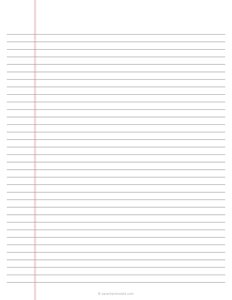 7 mm Lined Paper - Double Margin