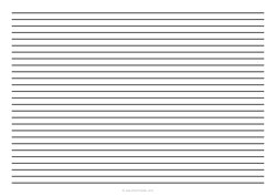 7 mm Low Vision Dark Lined Paper (A4) - Landscape