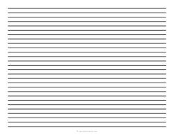 7 mm Low Vision Dark Lined Paper - Landscape