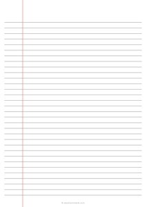 8 mm Lined Paper - Double Margin - A4