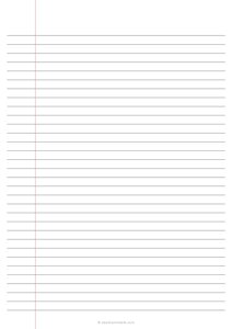 8 mm Lined Paper - Side Margin - A4