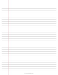 8 mm Lined Paper - Double Margin