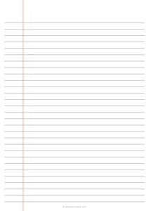 9 mm Lined Paper - Double Margin - A4
