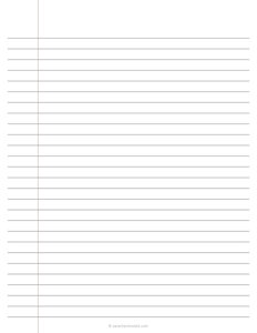 9 mm Lined Paper - Side Margin