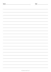 1/2 Lined Paper with Name (A4)