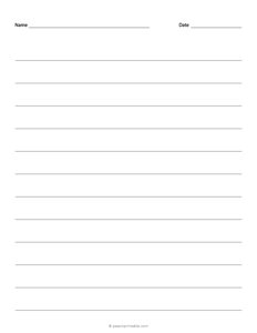 3/4 Lined Paper with Name