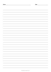 3/8 Lined Paper with Name (A4)