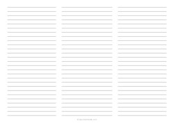 3 Column Lined Paper (College Ruled) - A4