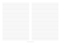 2 Column Lined Paper (Narrow Ruled) - A4