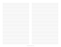 2 Column Lined Paper (Narrow Ruled)