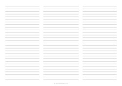 3 Column Lined Paper (Narrow Ruled) - A4