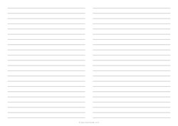 2 Column Lined Paper (Wide Ruled) - A4