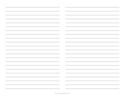 2 Column Lined Paper (Wide Ruled)