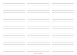 3 Column Lined Paper (Wide Ruled) - A4