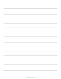 1/2 Double Lined Paper