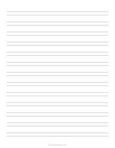 1/4 Double Lined Paper