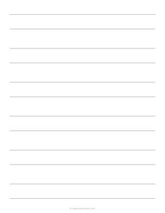 3/4 Double Lined Paper