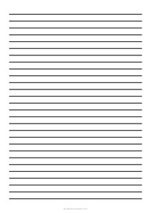 3/8 Low Vision Dark Lined Paper (A4)
