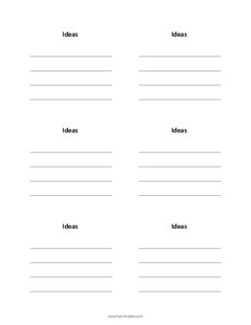 3x3 Post It Note Template - Ideas