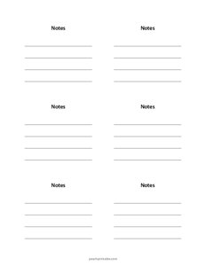 3x3 Post It Note Template - Notes