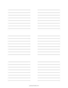 3x3 Post It Note Template - Lined